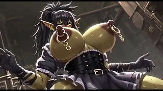 Beautiful Orc Bouncing Boobs, Ai Animation