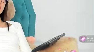 Big Tits Tranny Jerking her Big Hard Cock