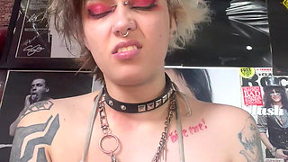 JOI with a Goth Girl Who Makes You Eat Your Own Cum From Your Tiny Dick