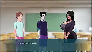 Sexnote - Ms. Mia Part 3 - Teacher Suck Students Dick Annd Swallows His Cum With Mia Khalifa And Car Toon