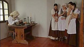 Retro clip with Czech gals getting whipped