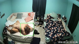 Amateur lovers enjoy an intense fuck session on hidden cam