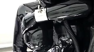 Mistress Danica latex solo masturbation