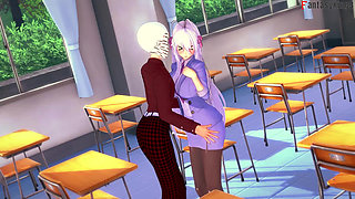 Rossweisse almost catch me fucking Akeno - DXD NTR Madness Series