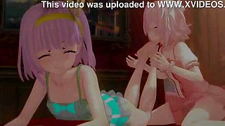Kazuradrop And Astolfo Anime porn Feetjob Hookup Destiny Grand Order Eating Soles Mmd THREE DIMENSIONAL Clear Blue Clothes