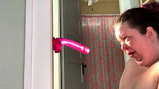 I received a request to deeptroat my pink dildo and count