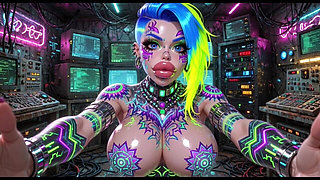 Cyberpunk Style Women Bouncing Boobs, Ai Animation