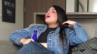 BIG TITS LATINA broke her own promise on my couch