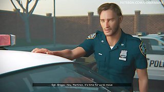 Dobermans Eva Episode 1 Police Hot Slut Unfaithful Fucking with Her Lover Hard Anal Sex Open Anus
