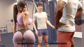 3D Animation Trainer Giving Anal Blowjob & Creampie