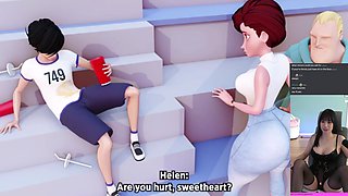 Elastigirl treats a humungous girthy dinky