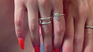 Close up pussy orgasm for toying hottie