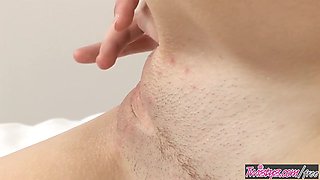 Seductive Blonde Brook Little Moans While Playing With Her Shaved Pussy