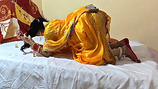 A wife is enjoying her married life with her husband.