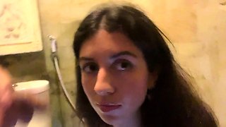 Asked the waiter to cum on my face in a public cafe - I