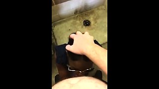 Public Blowjob on Black Tits