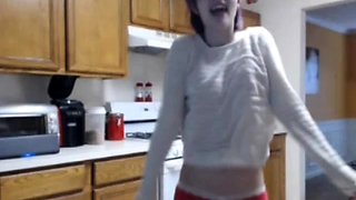 Busty amateur GF webcam solo