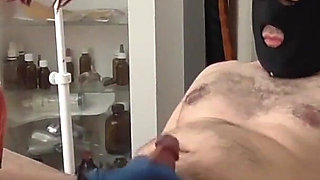 Fetish Nurse Give Patiant Prostata Handjob and Get Licked on Medical Chai