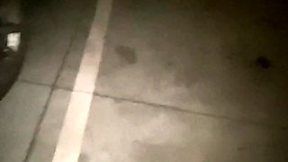 Cheating Girl's Public Car Park Orgasm with Driver