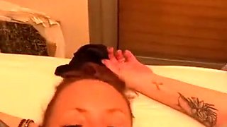 Close up video in POV with a tattooed chick being fingered