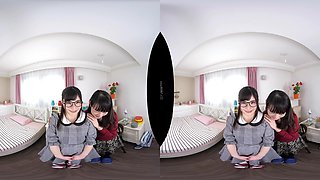 Japanese vr students share glasses intimate pov thrills