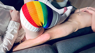 I Sockjob My Stepbrother with Long Socks