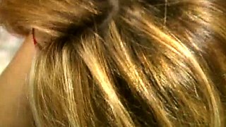 Blond slut fucks and sucks big cock to get a facial cumshot