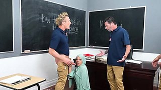 Hijabi Teacher Gangbanged by Students