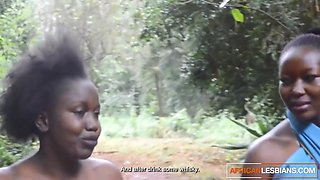 Romantic Jungle Getaway For Cute African Tribal Lesbian Couple