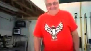Dancing Daddy Bear Flashes His Big Cock on Webcam