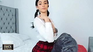 Gia Baker In Cute School Girl Flashing Tits Nad Humping On Pillow