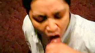 Mature hotel maid showing her love for black cock