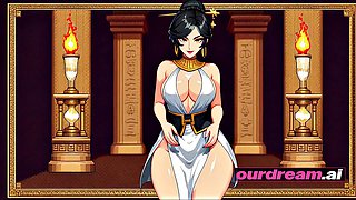 Anime Nubian Princess Impaled and Creampied in Temple