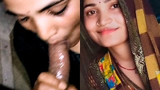 Desi Bhabhi and brother-in-law cock sucking