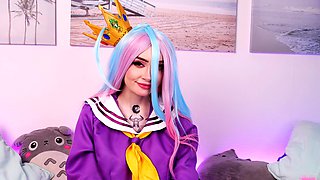 Asian teen anal cavity toyed with on top of the desk