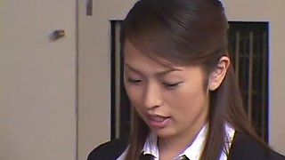 Crazy Japanese slut Hikaru Hozuki in Incredible Threesomes, Secretary JAV video