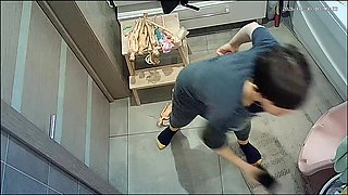 squrting woman in bathroom