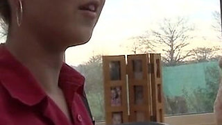 Amazing petite redhead student slut gets deep sodomized