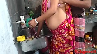 Red Saree Kitchen Sex In Sonali ( Official Video By Villagesex91 )