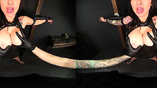 Brunette slut with perfect big boobs is alone