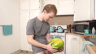 Step-Sister Caught her Brother with a Watermelon