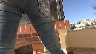 Jeans Piss Orgasm! When the Bladder Is Full to the Brim!