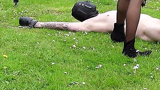 Slave Husband Flogged - Outdoor Bondage
