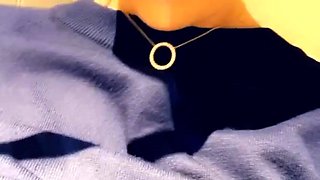 Sexy blonde teen ari toys her shaved pussy