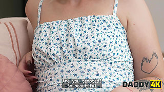 DADDY4K. A Young, Cute Blonde prefers an Older dick