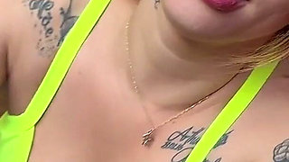 Cuckold's Wife Sucks the Bull in POV, Swallows His Cum and Goes to Kiss Her Husband