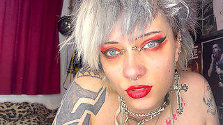 Mouth Tour Red Lipstick Goth Girl