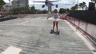 Hoverboard fun with big ass Thai GF and horny sex once home