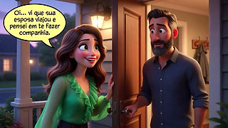 Beautiful neighbor's passionate touch helps married man rediscover desire saving his failing marriage (AI generated)