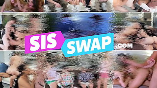 Sis Swap - Curious Teen Besties Get Naughty And Have Fun With Their Step Brothers After Classes